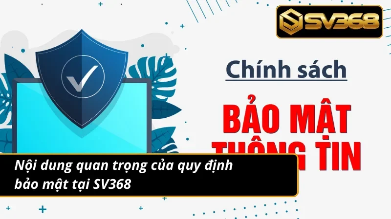 Chính Sách Bảo Mật SV368 2 Những quy định quan trọng của chính sách bảo mật